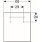 Geberit Lichtspiegel RENOVA COMPACT 600x650x35mm