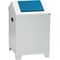 Putzwollkasten H680xB400xT400mm Geh.lichtgrau/Klappe enzianblau Stahlbl.STUMPF