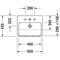 Duravit HEBWT ME by Starck m ÜL m HLB 55x45,5cm 3 HL we sdm WG