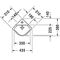 Duravit Eck-Handwaschbecken ME by Starck m ÜL m HLB 435x380mm 1 HL we seidenmatt