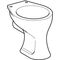 Geberit Stand-Flachspül-WC BAMBINI Abgang horizontal weiß