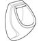 Geberit Urinal CORSO f De Zul v hint Ab nach hinten weiß KT
