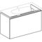 Geberit Waschtischunterschrank ACANTO 890x535x416mm La hgl we Front Glas weiß