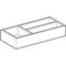 Geberit Schubladeneinsatz SMYLE Square T-Unterteilung 323x59x150mm Melam struk.