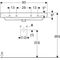 Geberit Waschtisch SMYLE Square mit Hahnloch mit Überlauf 900x480mm weiß