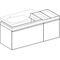 Geberit Waschtischunterschrank CITTERIO 1334x554x504mm Abl. re Fr Gl schwarz/Kor