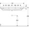Geberit Waschtisch ACANTO 1200x480mm o Hahnloch mit Überlauf weiß