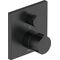 Duravit Brausethermostat C.1 UP mit Abstellventil eckig schwarz matt