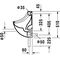 Duravit Urinal BILL 345x350mm Zul v hint mit Fliege weiß WG