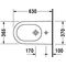 Duravit Stand-Bidet STARCK 2 m ÜL HLB 370x630mm 1 Hahnloch weiß WG