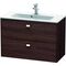 Duravit WT-Unterbau BRIOSO COMPACT Griffe chr 553x820x389mm kastanie dunkel