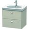 Duravit Waschtischunterbau BRIOSO Griffe chrom 563x620x469mm taupe matt