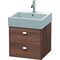 Duravit Waschtischunterbau BRIOSO Griffe chr 442x484x459mm nussbaum natur