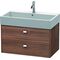 Duravit Waschtischunterbau BRIOSO Griffe chr 442x784x459mm nussbaum natur