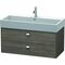 Duravit Waschtischunterbau BRIOSO Griffe chrom 442x984x459mm pine terra