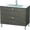 Duravit Waschtischunterbau BRIOSO Griffe chrom 683x1020x479mm pine terra
