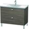 Duravit Waschtischunterbau BRIOSO Griffe chrom 691x1020x479mm pine terra