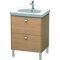 Duravit Waschtischunterbau BRIOSO Griffe chr 693x620x469mm europ. eiche