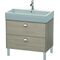 Duravit Waschtischunterbau BRIOSO Griffe chrom 570x784x459mm pine silver