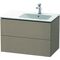 Duravit Waschtischunterbau L-CUBE 550x820x481mm, Becken rechts leinen