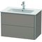 Duravit Waschtischunterbau XSQUARE 560x810x478mm basalt matt