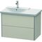 Duravit Waschtischunterbau XSQUARE Becken links 565x810x473mm taupe matt