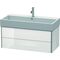 Duravit Waschtischunterbau XSQUARE 397x984x460mm weiß hochglanz