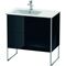 Duravit Waschtischunterbau XSQUARE 832x810x478mm Be links schwarz hochglanz