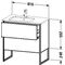 Duravit Waschtischunterbau XSQUARE 832x810x478mm, Becken links graphit matt