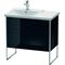 Duravit Waschtischunterbau XSQUARE Be links 805x810x473mm schwarz hochglanz