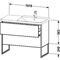 Duravit Waschtischunterbau XSQUARE Be re 805x1010x473mm fla grey seidenmatt