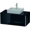 Duravit Waschtischunterbau XSQUARE 400x1000x548mm schwarz hochglanz