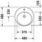 Duravit Einbauwaschtisch STARCK 2 m ÜL HLB d= 480mm 1 Hahnloch weiß WG