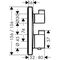 HG Fertigmontageset ECOSTAT SQUARE f UP-Thermostat 2 Verbr brushed bronze