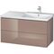 Duravit Waschtischunterbau L-CUBE 1020x481x555mm cappuccino hochglanz
