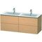 Duravit Waschtischunterbau L-CUBE 1290x481x550mm eiche gebürstet