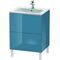 Duravit Waschtischunterbau L-CUBE 620x481x704mm stone blue hochglanz