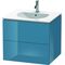 Duravit Waschtischunterbau L-CUBE 514x620x550mm stone blue hochglanz