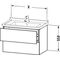 Duravit Waschtischunterbau L-CUBE 469x670x558mm weiß hochglanz