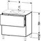 Duravit Waschtischunterbau L-CUBE 419x520x704mm dolomiti grey hochglanz