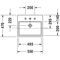 Duravit Halbeinbauwaschtisch VERO AIR m ÜL HLB 550x470mm 3 Hahnlöcher weiß WG