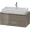 Duravit Konsolenunterschrank L-CUBE 400x920x477mm flannel grey hochglanz
