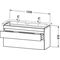 Duravit Waschtischunterbau DURASTYLE 448x1230x610mm eiche terra / weiß matt
