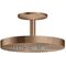 Kopfbrause 280 1jet AXOR ONE mit Deckenanschluss brushed red gold