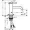 Einhebel-Waschtischmischer 70 AXOR ONE o Ablaufgarnitur stainless steel optic