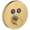 Thermostat SHOWERSELECT ROUND AXOR UP für 2 Verbraucher brushed gold optic