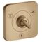 Ab-/Umstellventil AXOR CITTERIO E T/Q Unterputz 12x12 brushed bronze