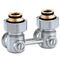 Caleffi Zweirohr Hahnblock 3011 Eckform, 3/4Zoll IG