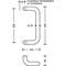 Stoßgriff 550.33BGKLT PA Farb-Nr.92m A.300mm L.333mm B.145mm HEWI