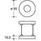 Drückerrosette 305.21PBR D.21mm,Ed.matt,tiefschwz,KN+LN,TS38,1